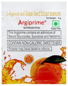 Argiprime Orange Flavour Sugar Free Granules 6gm Argiprime Orange Flavour Sugar Free Granules 6gm