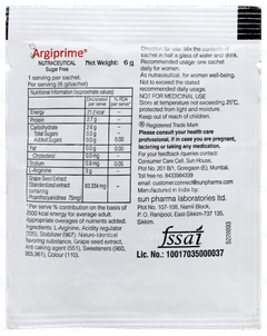 Argiprime Orange Flavour Sugar Free Granules 6gm Argiprime Orange Flavour Sugar Free Granules 6gm