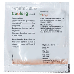 Coelarg Lemon Flavour Sugar Free Powder 5Gm Coelarg Lemon Flavour Sugar Free Powder 5Gm