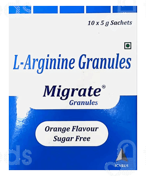 Migrate Orange Flavour Sugar Free Granules 5Gm