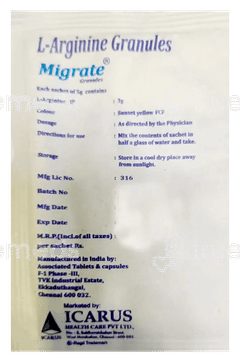 Migrate Orange Flavour Sugar Free Granules 5Gm