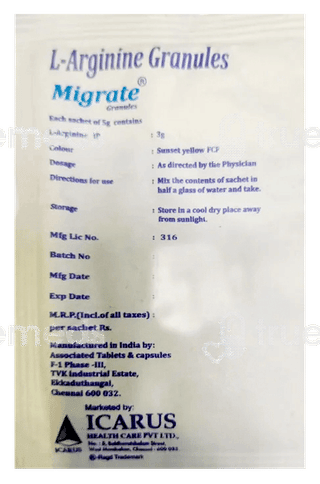 Migrate Orange Flavour Sugar Free Granules 5Gm