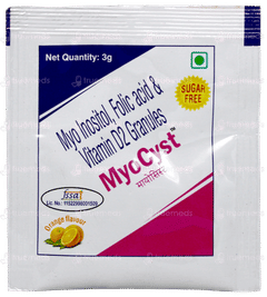 Myocyst Orange Flavour Sugar Free Granules 3Gm