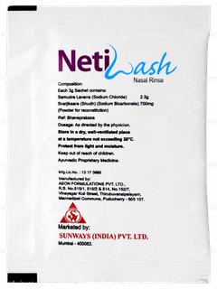 Netiwash Nasal Rinse 3gm Pack Of 30 Sachets