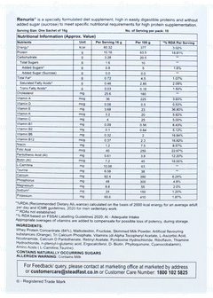 Renuris Orange Flavour Sachet 16gm