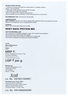 Renuris Orange Flavour Sachet 16gm