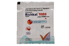 Richkal 1000 Strawberry Flavour Sugar Free Sachet 7gm