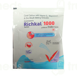 Richkal 1000 Strawberry Flavour Sugar Free Sachet 7Gm
