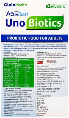 Activstart Uno Biotics Sugar Free Sachet 1Gm