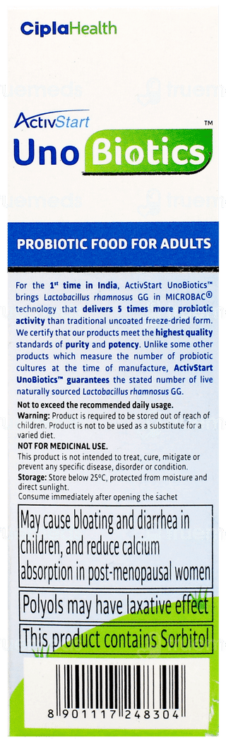 Activstart Uno Biotics Sugar Free Sachet 1Gm