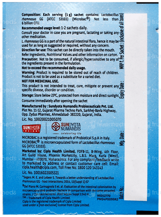 Activstart Uno Biotics Sugar Free Sachet 1Gm