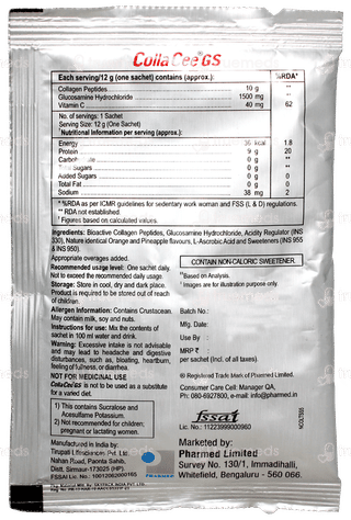 Collacee Gs Orange Pineapple Flavour Sugar Free Sachet 12Gm