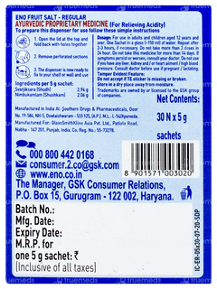 Eno Fruit Salt Regular Sachet 5gm