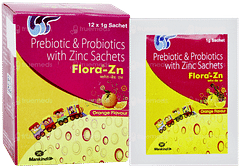 Flora Zn Orange Flavour Sachet 1gm Flora Zn Orange Flavour Sachet 1gm