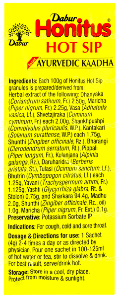 Dabur Honitus Hot Sip 4gm Pack Of 7 Sachets
