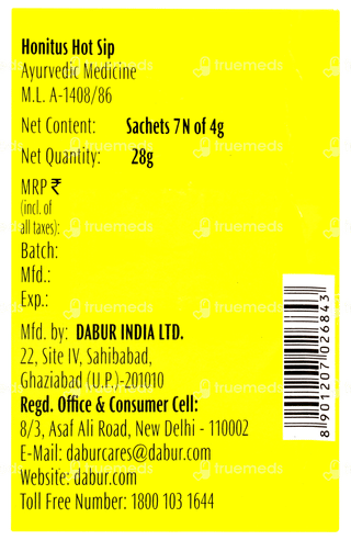 Dabur Honitus Hot Sip 4gm Pack Of 7 Sachets