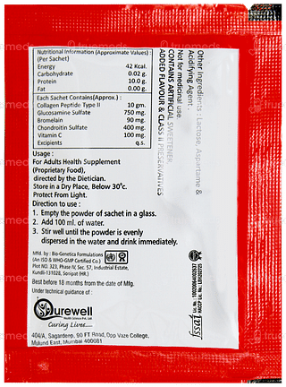 Joint Plus Pineapple Flavour Sugar Free Sachet 12.5gm