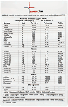 Lamino Hp Mango Flavour No Added Sugar Sachet 30gm