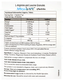 Mbryosafe Orange Flavour Sachet 7gm