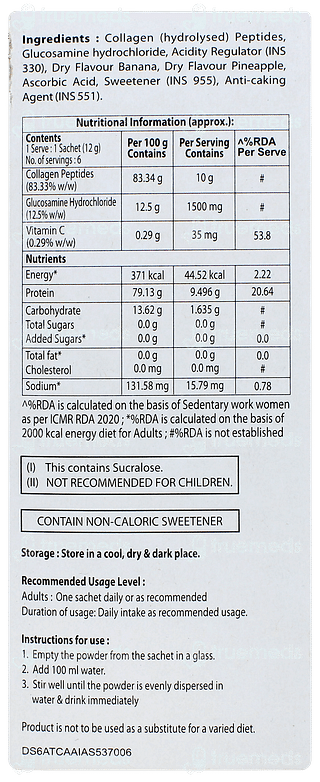 Orthoboon Banana Pineapple Flavour Sugar Free Sachet 12gm