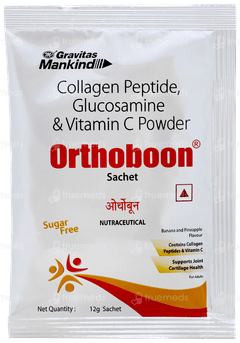 Orthoboon Banana And Pineapple Flavour Sugar Free Sachet 12gm