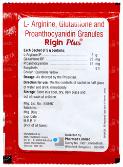 Rigin Plus Apple Flavour Sugar Free Sachet 5gm