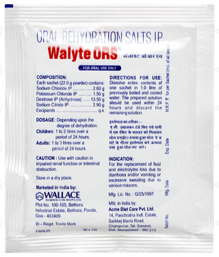 Walyte Ors Mango Flavour Powder 22gm