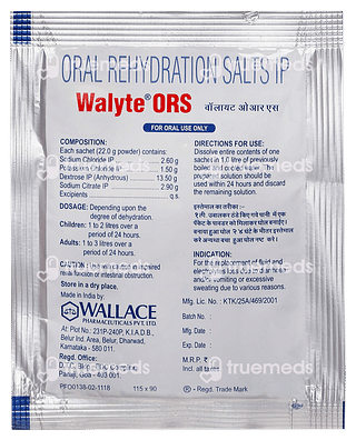 Walyte Ors Orange Flavour Sachet 22 GM