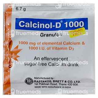 Calcinol D 1000 Sugar Free Granules 6.7gm