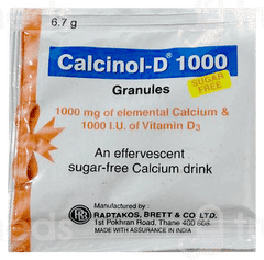 Calcinol D 1000 Sugar Free Granules 6.7Gm