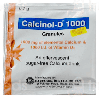 Calcinol D 1000 Sugar Free Granules 6.7Gm