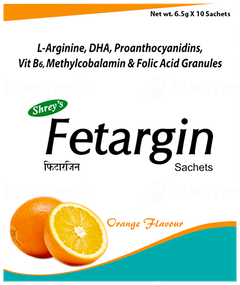 Fetargin Orange Flavour Sachet 6.5gm Fetargin Orange Flavour Sachet 6.5gm