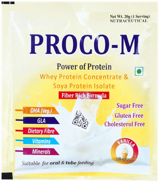Proco M Vanilla Flavour Sugar Free Powder 20Gm