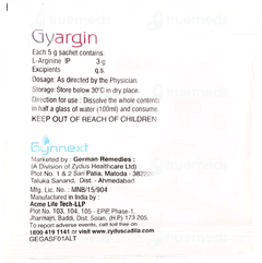 Gyargin Lemon Flavour Sugar Free Granules 5Gm