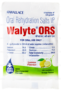 Walyte Ors Lemon Flavour 4.4gm Pack Of 5 Sachets Walyte Ors Lemon Flavour 4.4gm Pack Of 5 Sachets