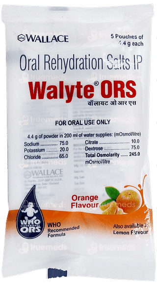 Walyte Ors Orange Flavour 4.4gm Pack Of 5 Sachets