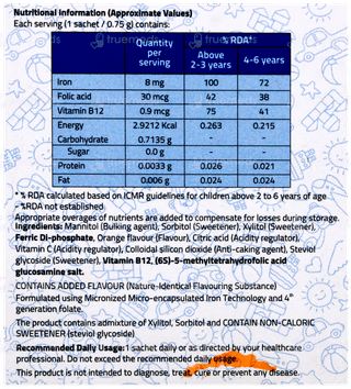 Tasiron Orange Flavour 0.75gm Pack Of 15 Sachet