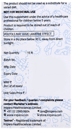 Tasiron Orange Flavour 0.75gm Pack Of 15 Sachet