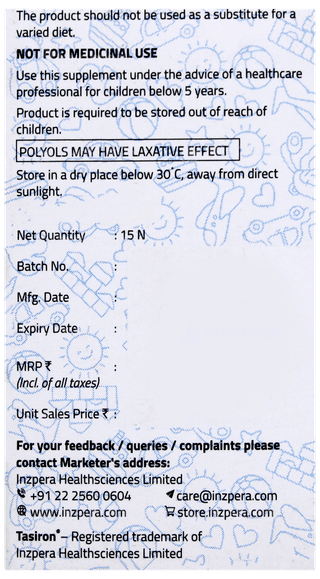 Tasiron Orange Flavour 0.75gm Pack Of 15 Sachet