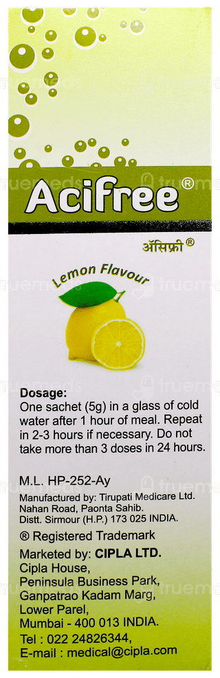 Acifree Lemon Flavour Sachet 5Gm