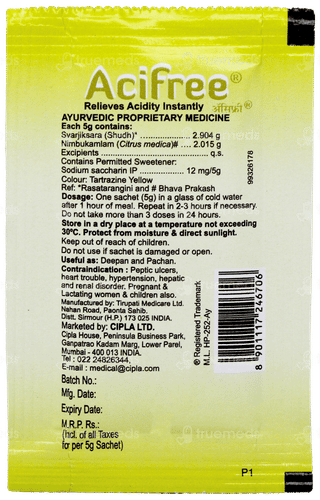 Acifree Lemon Flavour Sachet 5Gm