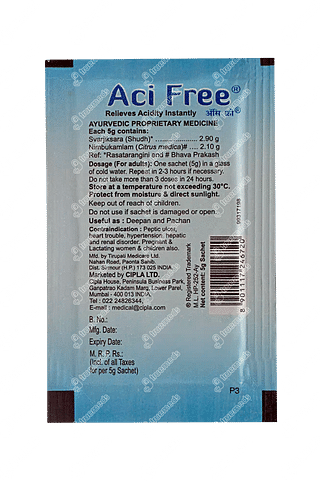 Aci Free Regular Flavour Sachet 5gm