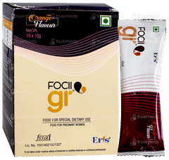Focii Gr Orange Flavour Powder 10Gm Pack Of 10 Sachets Focii Gr Orange Flavour Powder 10Gm Pack Of 10 Sachets