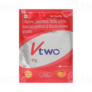 V Two Orange Flavour Sugar Free Granules 15gm