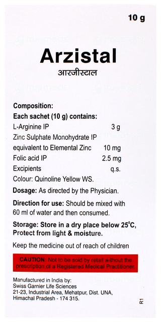 Arzistal Orange Flavour Sugar Free Granules 10gm