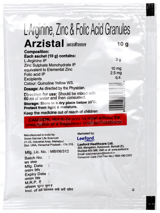 Arzistal Orange Flavour Sugar Free Granules 10gm
