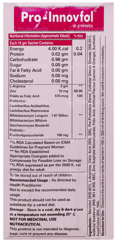 Pro Innovfol Sugar Free Sachet 10Gm