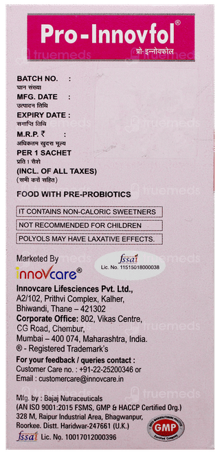 Pro Innovfol Sugar Free Sachet 10Gm