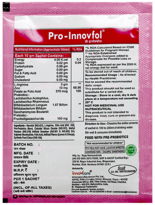 Pro Innovfol Sugar Free Sachet 10Gm