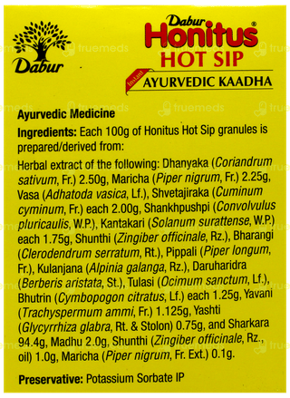 Dabur Honitus Hot Sip Granules 4Gm Pack Of 30 Sachets